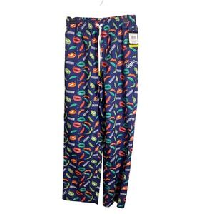 Joe Boxer Men's Woven Lounge Pants Chili Pepper Caution Print Medium NWT